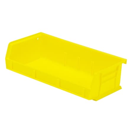Quantum Storage Systems Hang & Stack Storage Bin, Polypropylene, Yellow, 3 in H, 11 in W, 5-3/8 in L QUS232YL